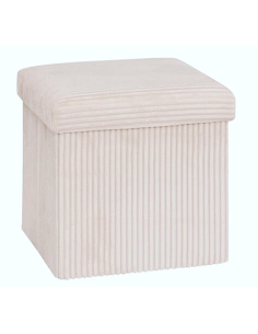 POUF 207381A ARUM AVORIO 38X38CM MDF/POLIESTERE