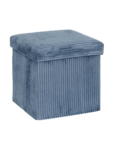POUF 207381B ARUM BLU 38X38CM MDF/POLIESTERE