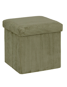 POUF 207381C ARUM VERDE KAKI 38X38CM MDF/POLIESTERE