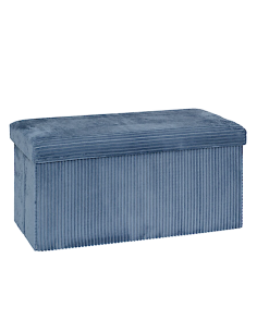 POUF 207382B ARUM BLU 76X38CM PIEGHEVOLE