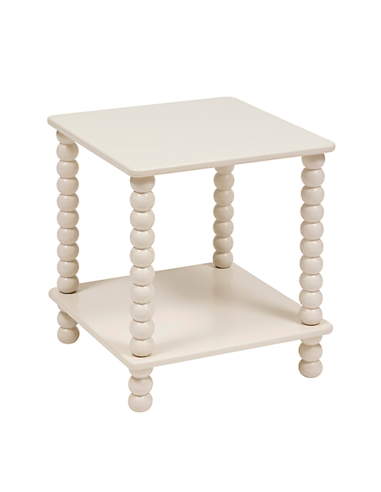 TAVOLINO 213007A CHAMLO AVORIO 40X40X45CM MDF/LEGNO