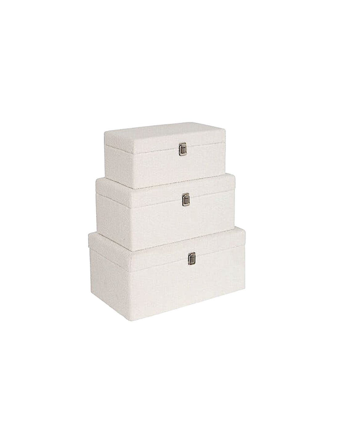 BAULE 211517 2 MIS CARLIE BIANCO 48X29X17CM POLIESTERE