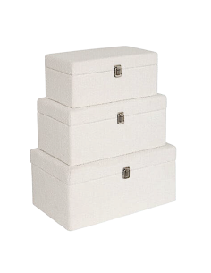 BAULE 211517 3 MIS CARLIE BIANCO 54X34X21CM POLIESTERE