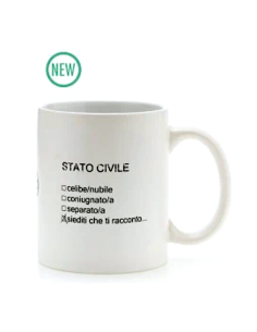 Mug Più Forty +40 32,5 cl Bianco Matt con Stampa Ironica | shopincasa.it