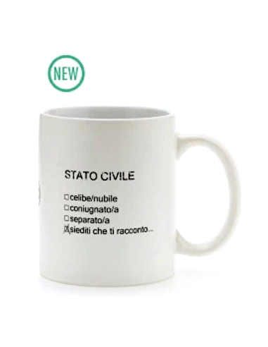 Mug Più Forty +40 32,5 cl Bianco Matt con Stampa Ironica | shopincasa.it
