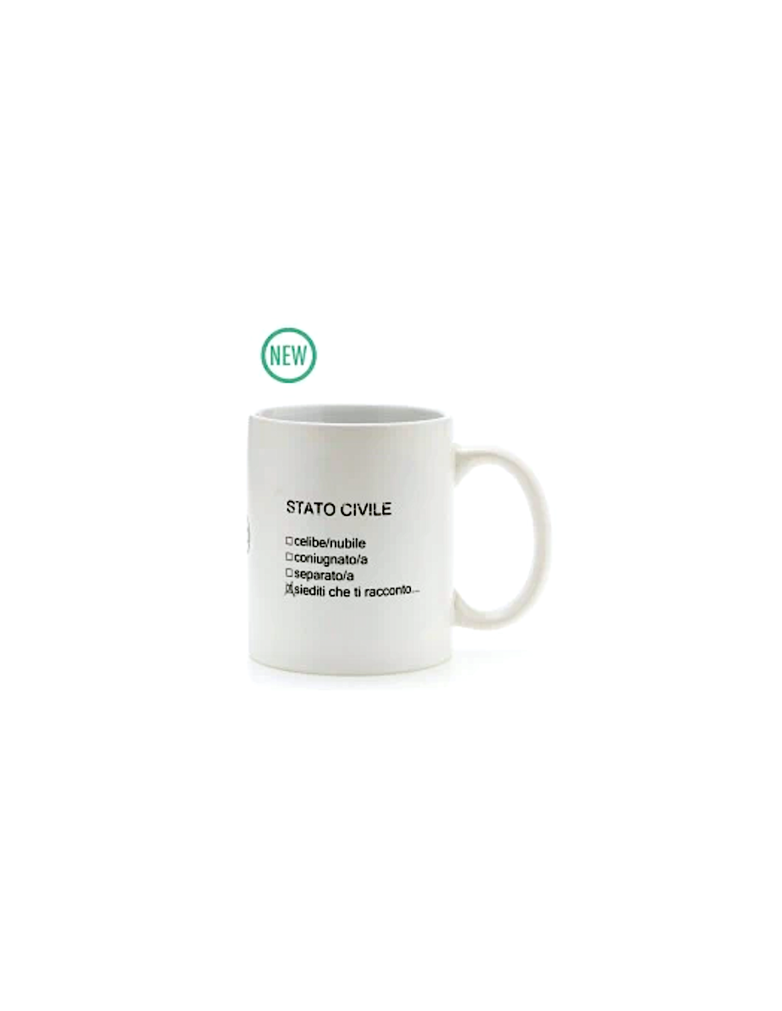 Mug Più Forty +40 32,5 cl Bianco Matt con Stampa Ironica | shopincasa.it