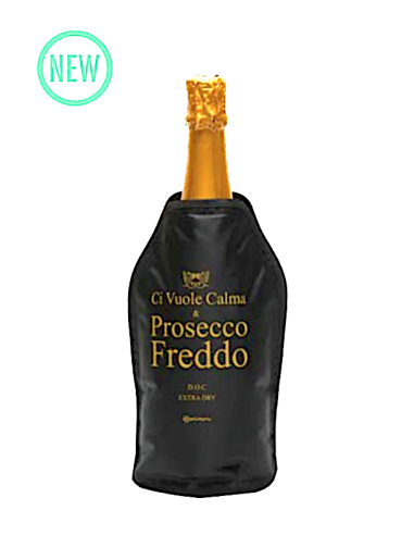 RAFFREDDA BOTTIGLIE 23CM PROSECCO BLACK IN NYLON