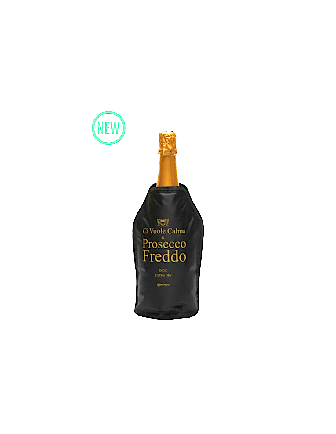 RAFFREDDA BOTTIGLIE 23CM PROSECCO BLACK IN NYLON