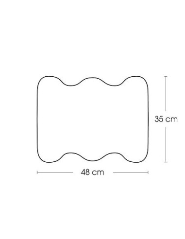 CUSCINI D'ARREDO: vendita online Cuscino in pelliccia Wavy Bliss, bianco, 35 x 48 cm, morbido e decorativo in offerta