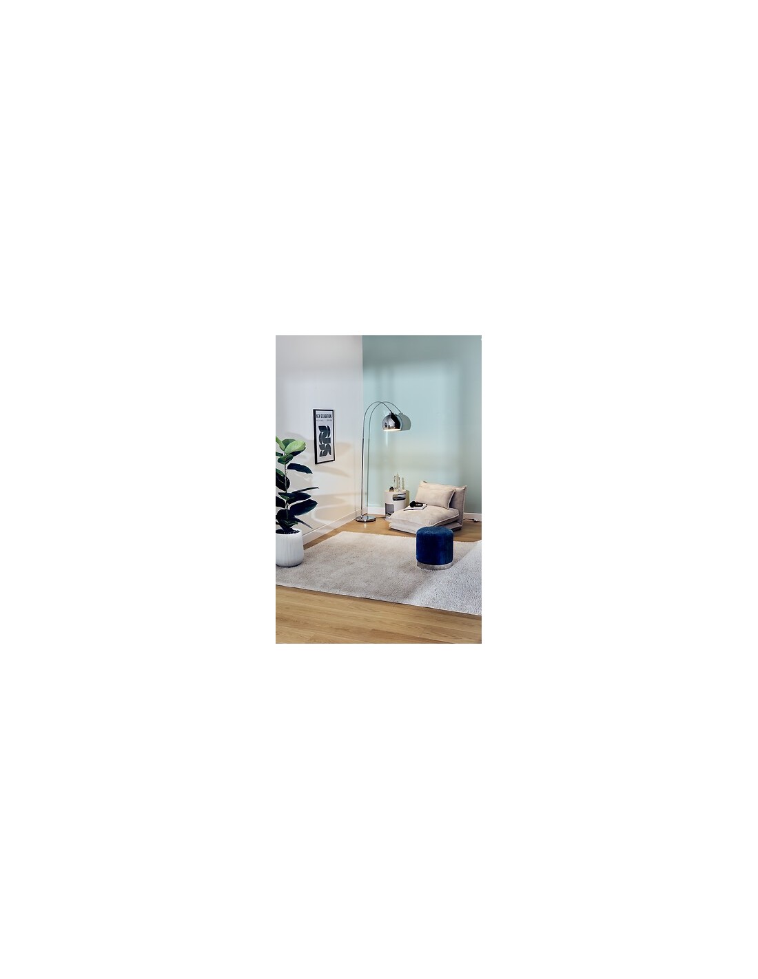 ILLUMINAZIONE: vendita online Lampada ad arco Floris, argento, altezza 177 cm, design moderno ed elegante in offerta