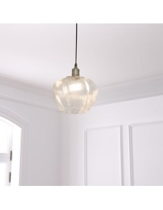 ILLUMINAZIONE: vendita online Lampada a sospensione Phylas, vetro trasparente, Ø 27,5 cm, H 119 cm, elegante e moderna in off...