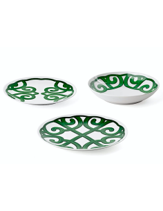 SET 6 POSTI TAVOLA GREEN HARMONIA PORCELLANA GUZZINI