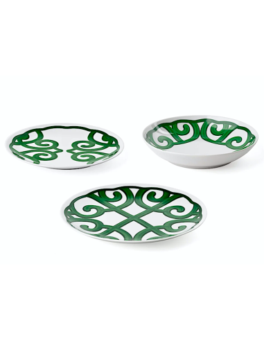 SET 6 POSTI TAVOLA GREEN HARMONIA PORCELLANA GUZZINI