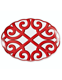 VASSOIO OVALE GRANDE RED HARMONIA TABLE DECOR GUZZINI