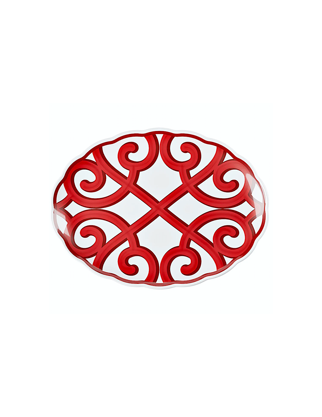VASSOIO OVALE GRANDE RED HARMONIA TABLE DECOR GUZZINI