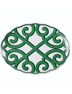 VASSOIO OVALE GRANDE GREEN HARMONIA TABLE DECOR GUZZINI
