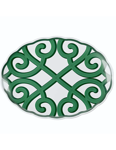 VASSOIO OVALE GRANDE GREEN HARMONIA TABLE DECOR GUZZINI