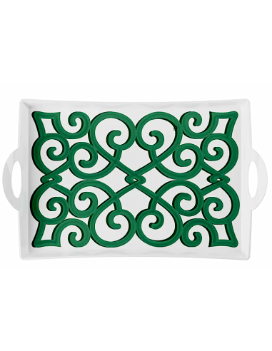 VASSOIO RETTANGOL.C/MANICI GREEN HARMONIA TABLE DECOR GUZZINI