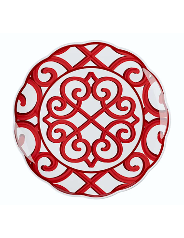 VASSOIO TONDO GRANDE RED HARMONIA TABLE DECOR GUZZINI