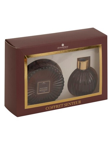 PROFUMATORI: vendita online Coffret profumato Albie, Ø 8,1 x P 4,9 cm, fragranza fico rosso, confezione elegante in offerta