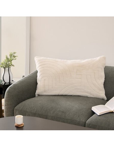 CUSCINI D'ARREDO: vendita online Cuscino pelliccia jacquard Arka, 50 x 80 cm, poliestere, colore avorio, morbido ed elegante ...