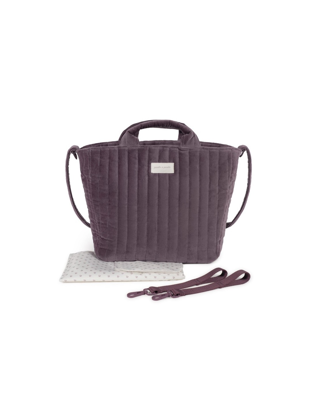 Pasito a Pasito Borsa Cambio Cherry Velvet con Tracolla e Fasciatoio | ShopInCasa.it