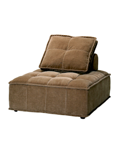 POLTRONA TANUI MARRONE CON CUSCINO 101X101X77CM