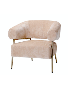 POLTRONA ROEL VELLUTO BEIGE 86X74X78CM
