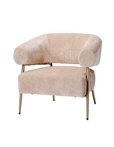 POLTRONA ROEL VELLUTO BEIGE 86X74X78CM
