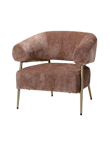 POLTRONA ROEL VELLUTO MARRONE 86X74X78CM