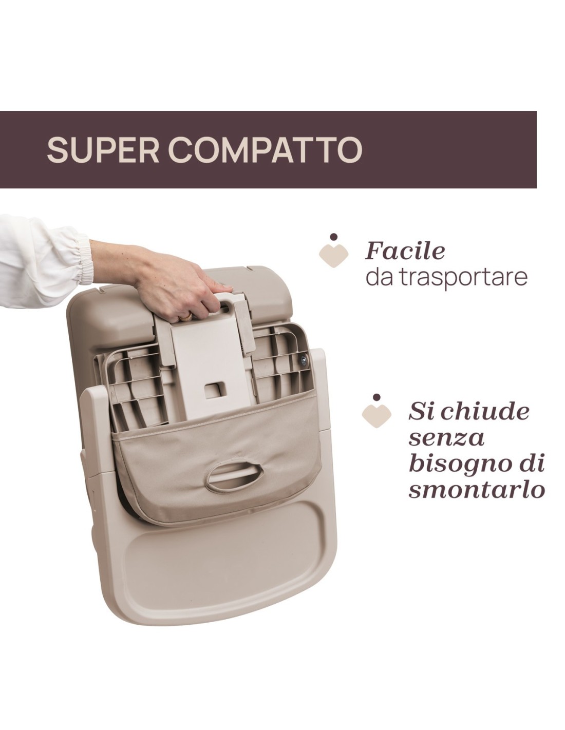 Rialzo Sedia Bento Vanilla regolabile e pieghevole | shopincasa.it