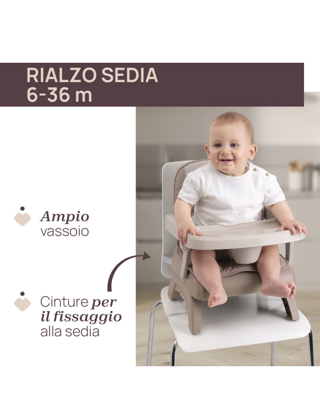 Rialzo Sedia Bento Vanilla regolabile e pieghevole | shopincasa.it