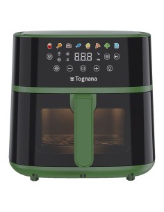 FRIGGITRICI: vendita online Iridea Friggitrice ad Aria 6 Litri Verde Salvia con Doppia Resistenza e Finestra Trasparente in o...