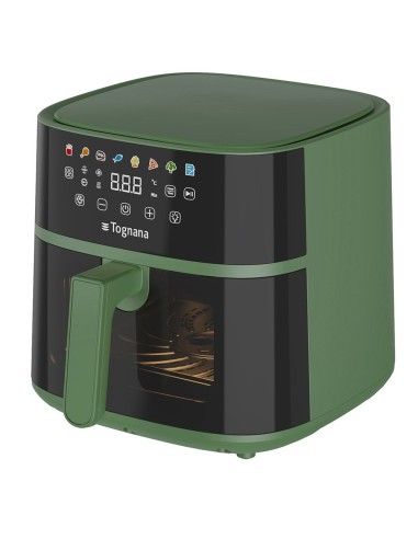 FRIGGITRICI: vendita online Iridea Friggitrice ad Aria 6 Litri Verde Salvia con Doppia Resistenza e Finestra Trasparente in o...