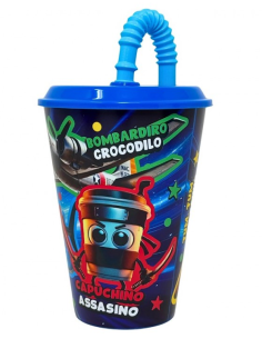 ITALIAN BRAINROT BICCHIERE CON CANNUCCIA 430ML