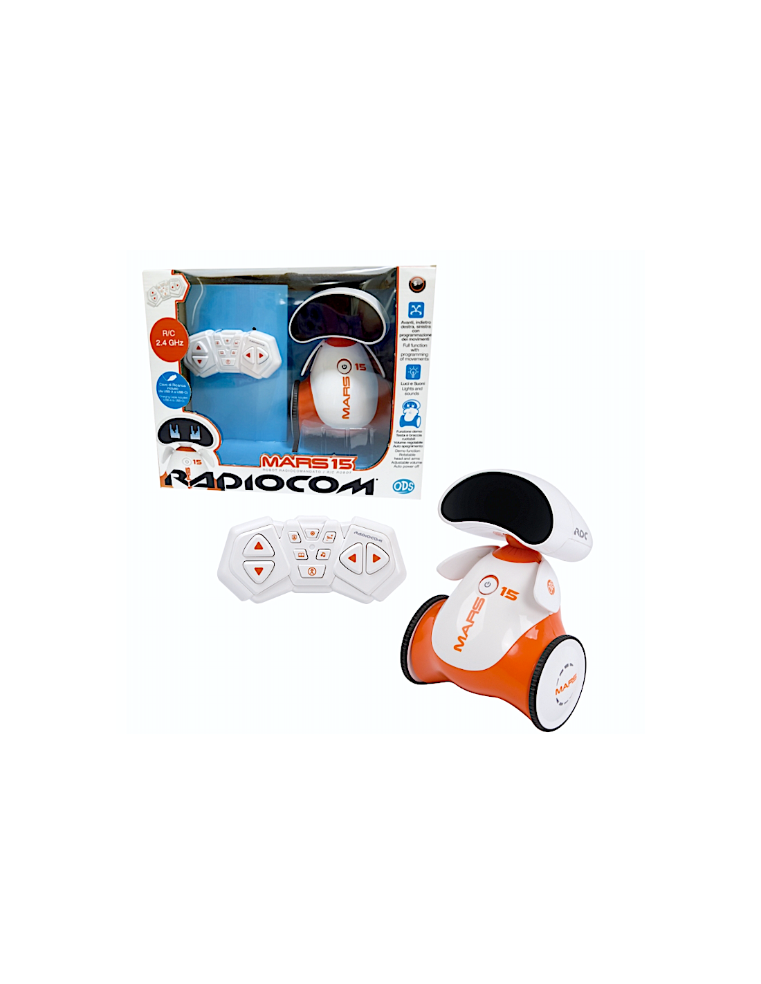RADIOCOM 40947 MARS15 ROBOT R/C LUCI E SUONI