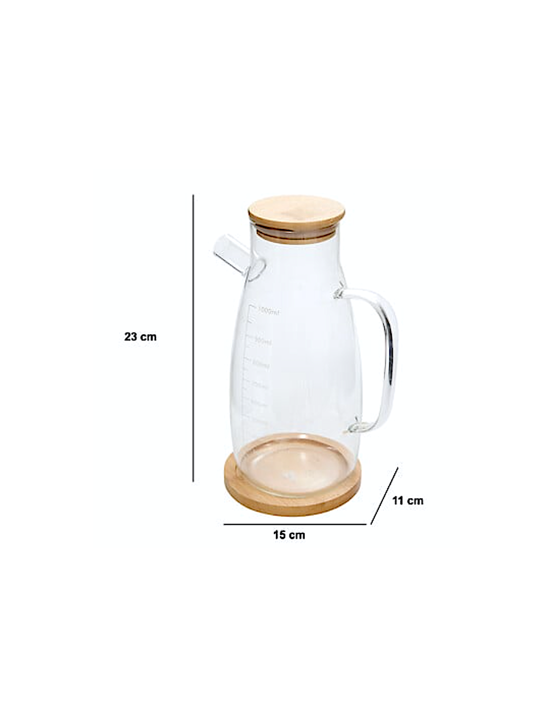 BROCCA 203047 COZY 1LT VETRO/BAMBOO