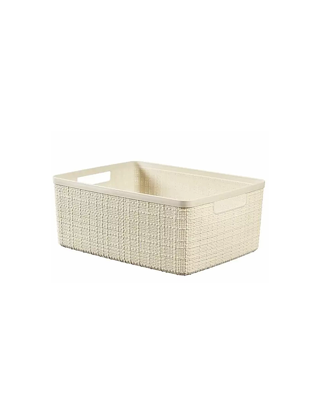 JUTE CESTINO M RETTANGOLARE 12LT AVORIO