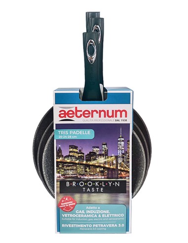 BROOKLYN TASTE TRIS PADELLE 20/24/28CM