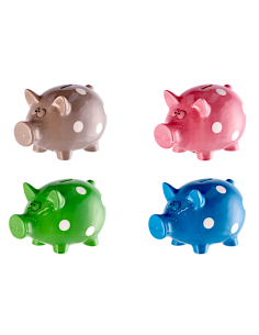 SALVADANAIO 119146 MAIALINO ASSORTITO 20X13X13CM CERAMICA