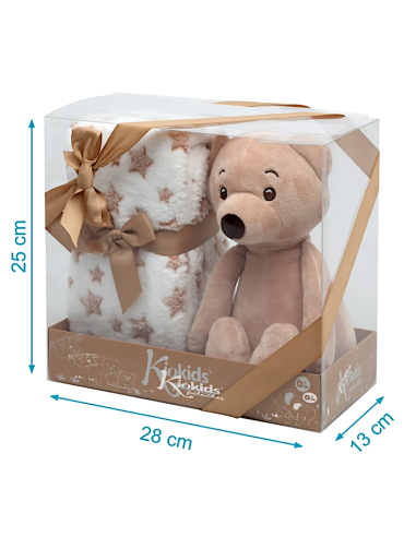 Coperta orso marrone 100x100 cm per neonato | shopincasa.it