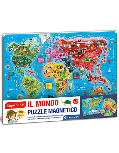 SAPIENTINO 16692 MONDO PUZZLE MAGNETICO