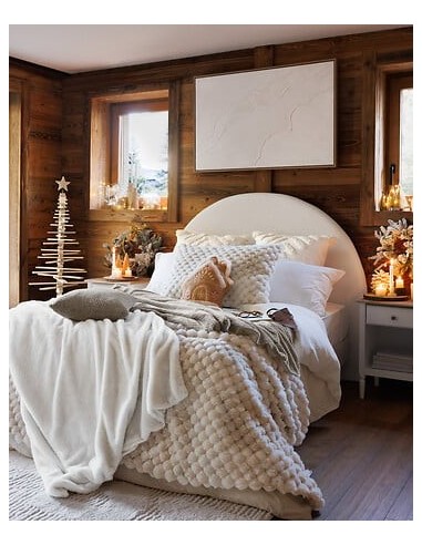 CUSCINI D'ARREDO: vendita online Coperta peluche jacquard beige, coperta Adriel 180x230, plaid morbido matrimoniale, coperta ...