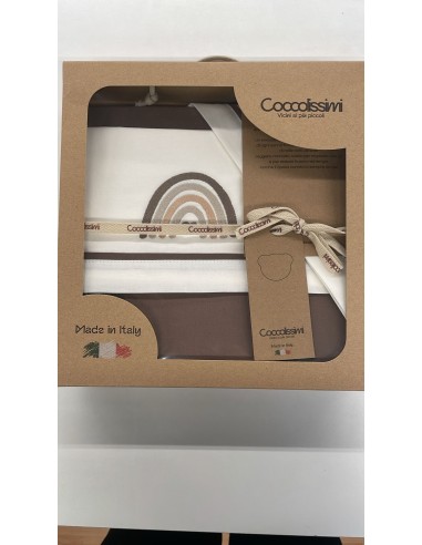 Set Carrozzina Rainbow Moka 100% Cotone Made in Italy | Shopincasa.it