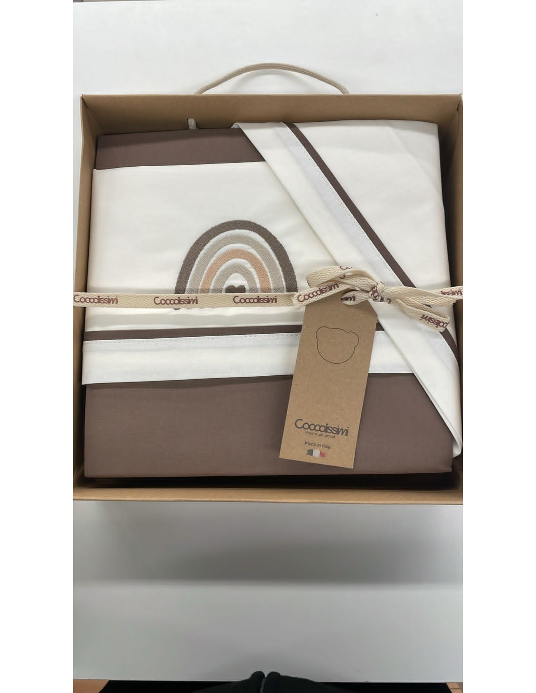 Set Carrozzina Rainbow Moka 100% Cotone Made in Italy | Shopincasa.it