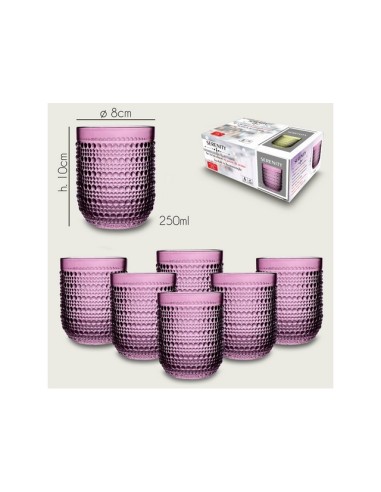 Tumbler Serenity Set 6 Bicchieri Porpora | Shopincasa.it