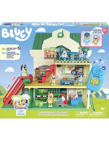 Bluey Playset Let's Play Chef Supermarket con Figure | Shopincasa.it