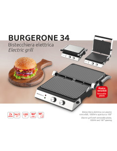 Melchioni Burgerone 34 – Piastra Elettrica Grande | Shopincasa.it