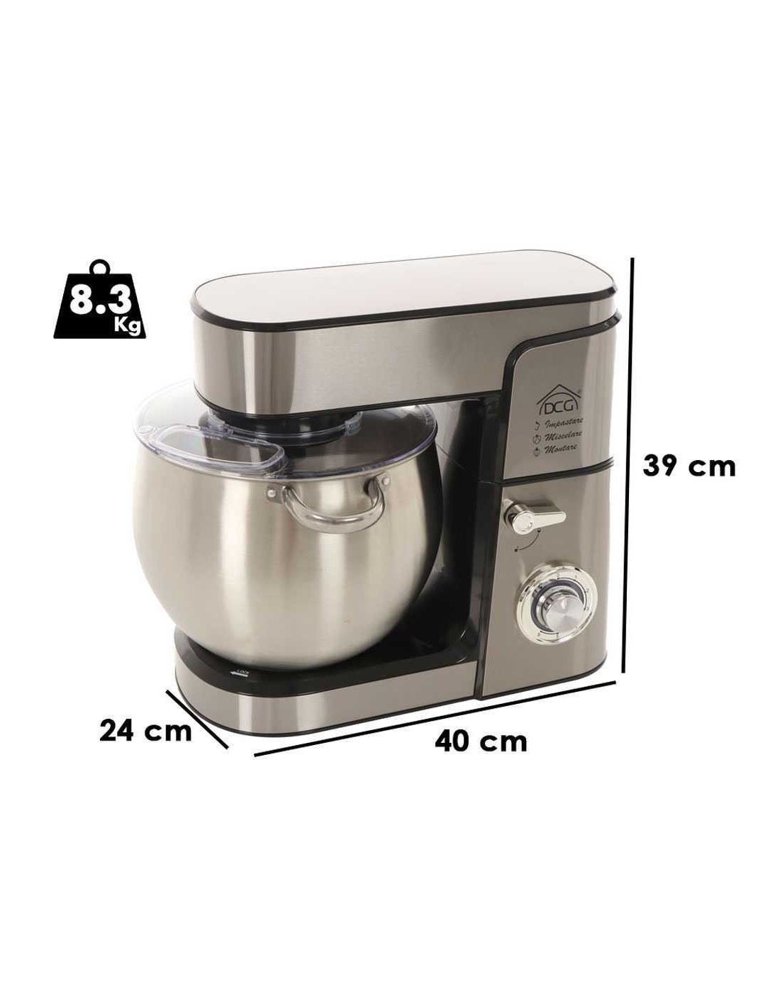 IMPASTATRICI: vendita online Impastatrice planetaria 12 litri DCG KM1512, planetaria professionale inox, impastatrice 6 veloc...