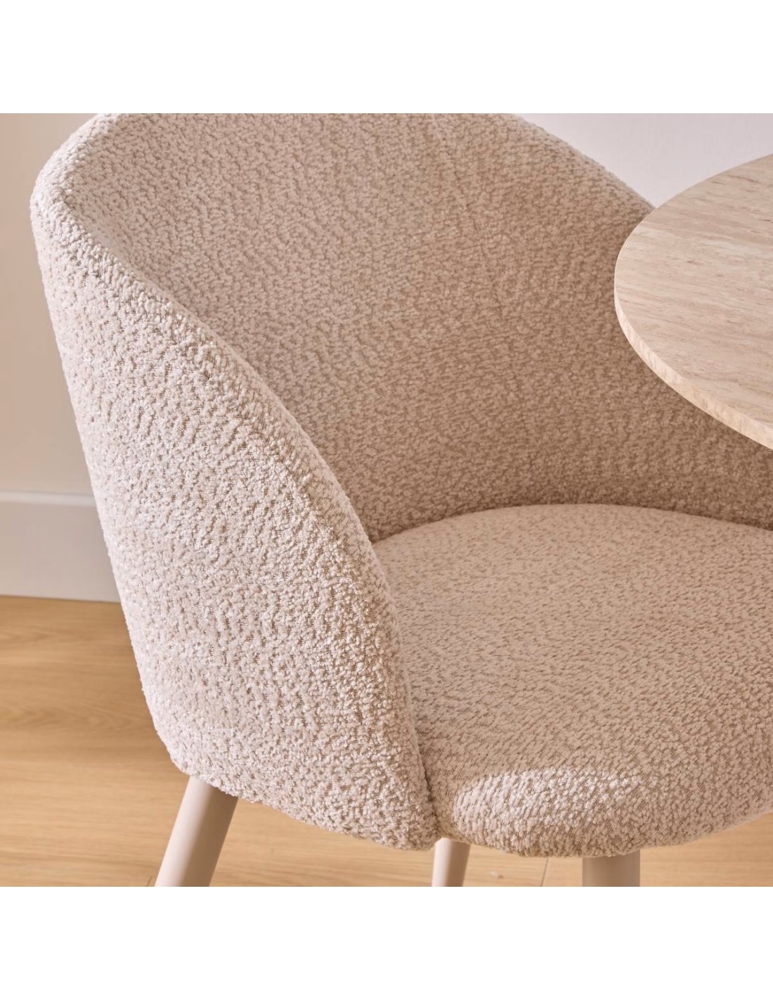 Sedia Celeste in Boucle beige per interno | Atmosphera | shopincasa.it